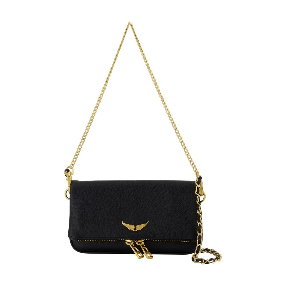 Zadig & Voltaire Rock Nano Wallet On Chain - Leather - Black