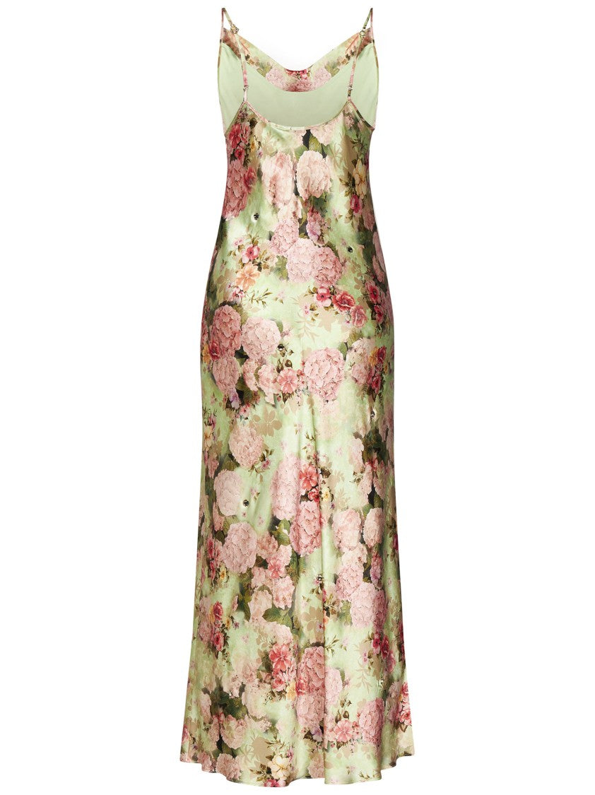 Max Mara Floral-Print Midi Lingerie Dress