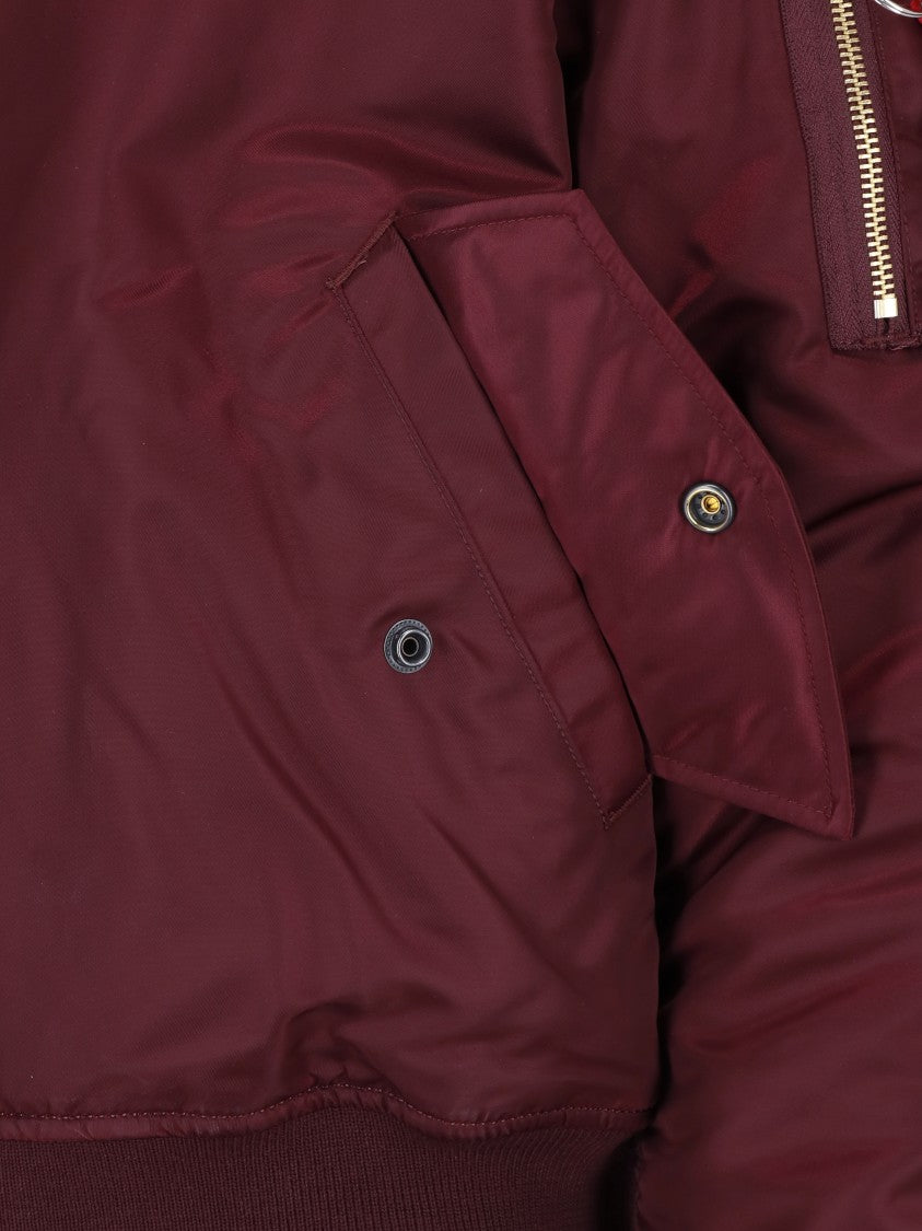 Alpha Industries Bordeaux Reversible Ma-1 Nylon Bomber Jacket