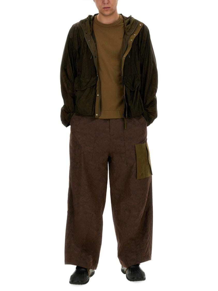 Ten C Textured Brown Cargo Pants
