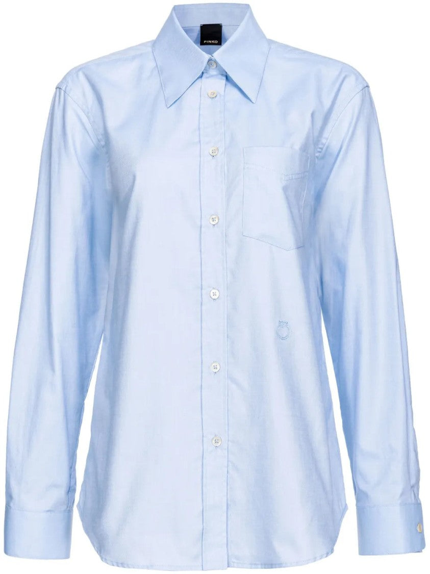 Pinko Tailored Blue Long Sleeve Shirt