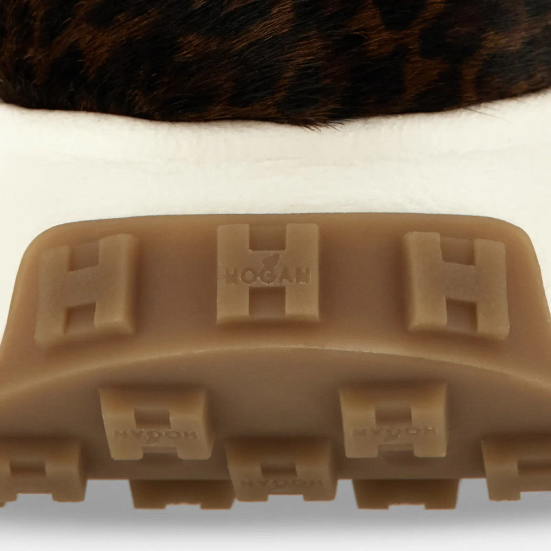 Hogan Leopard Print Dark Brown Suede Sneakers