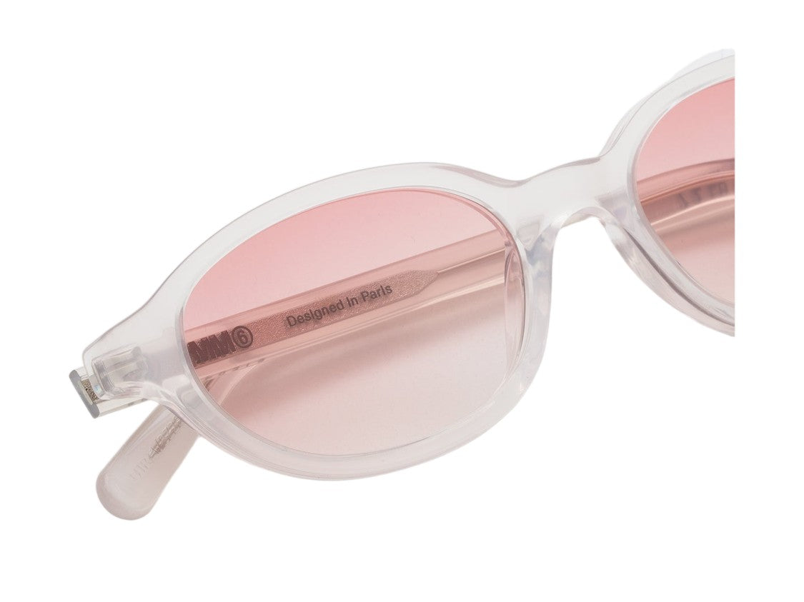 Retrosuperfuture Pink Lunettes 2 Translucent Acetate Gradient Round Sunglasses