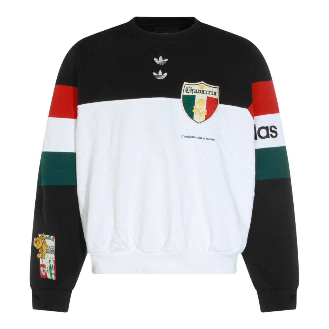 Adidas X Willy Chavarria Color-Block Knit Sweatshirt With Embroidered Details