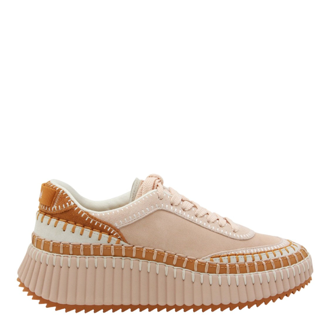Chloé Layered Sneakers With Whipstitch Accents