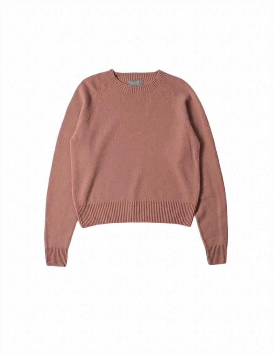Margaret Howell Cropped Sweater With Merino Wool And Cashmere Blend