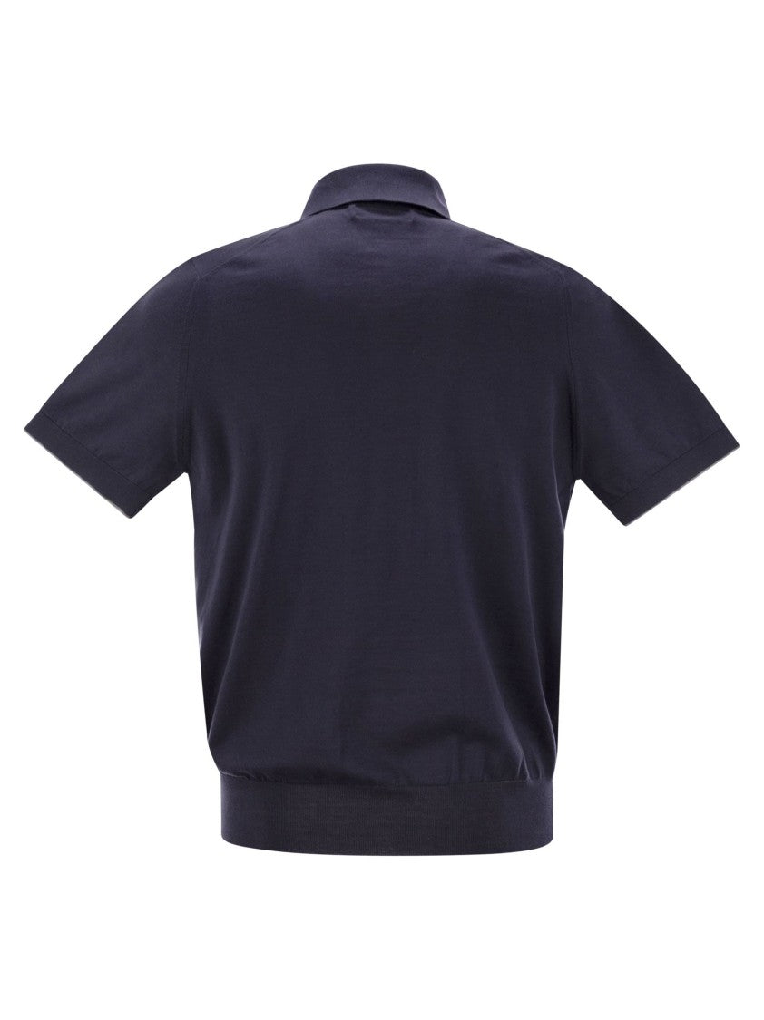 Brunello Cucinelli Lightweight Cotton Knit Polo Shirt