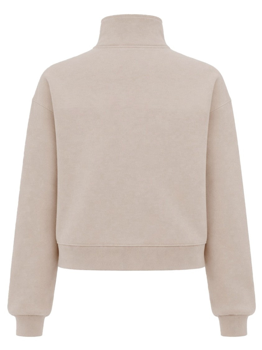 Jacquemus Grosgrain High Turtleneck Zipper Sweatshirt