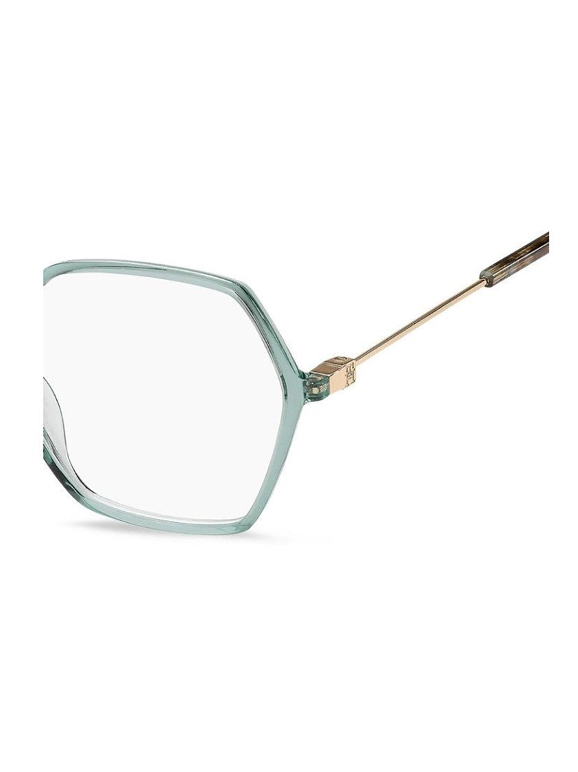 Tommy Hilfiger Geometric Optical Frames In Translucent Green