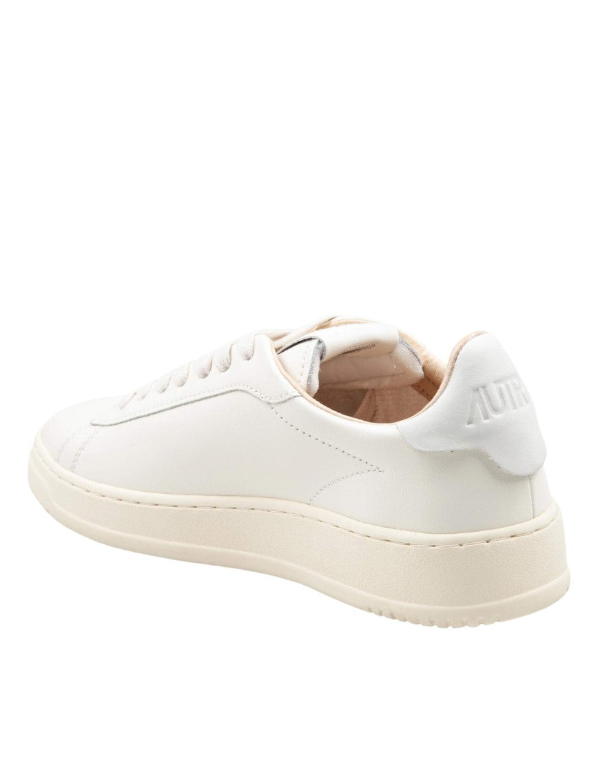 Autry Dallas Low Leather Sneakers, Cream White
