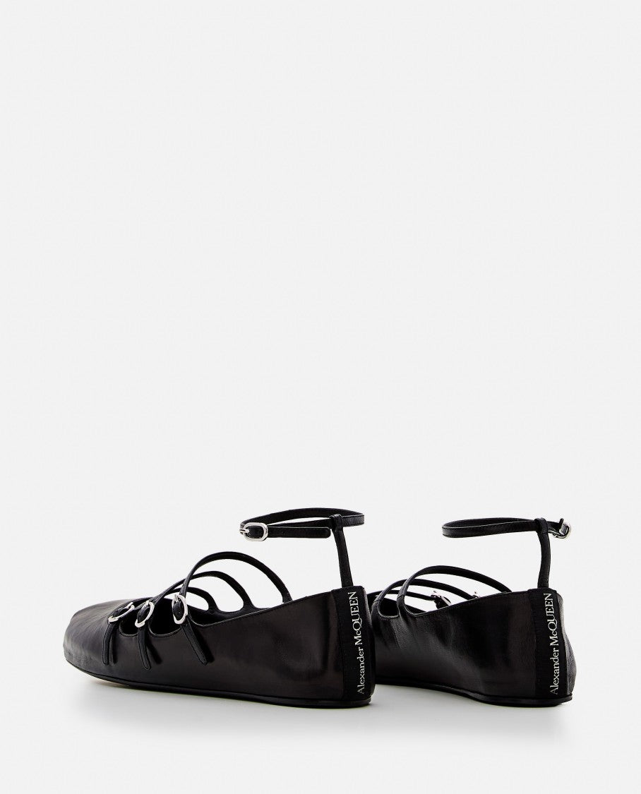 Alexander Mcqueen Leather Ballerina Flat