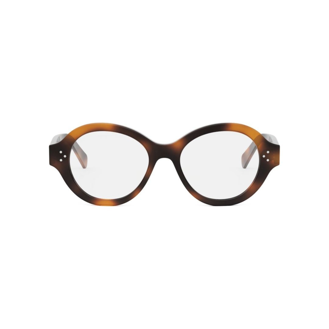 Celine Cl50157i Tortoiseshell-Patterned Round Eyeglasses
