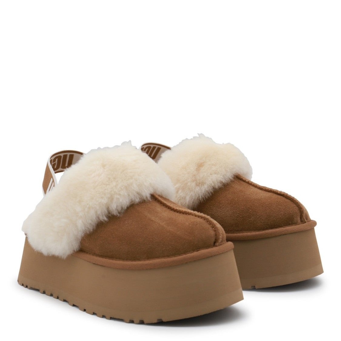Ugg Brown Shearling Open-Back Flats