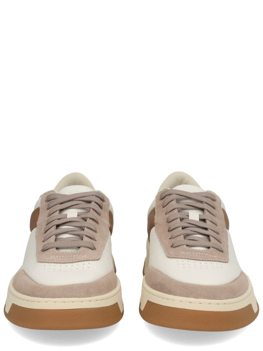 Boss Cream Cow Leather Baltimore Sneakers