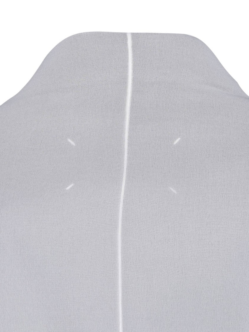 Maison Margiela White Tailored Two-Tone Maxi Dress
