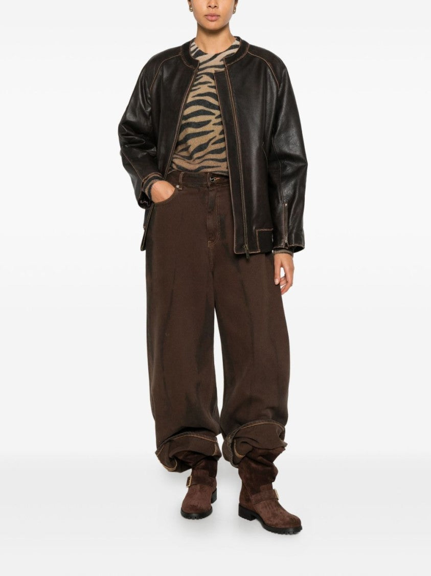 Mc2 Saint Barth Multicolour Animal Print Knit Sweater