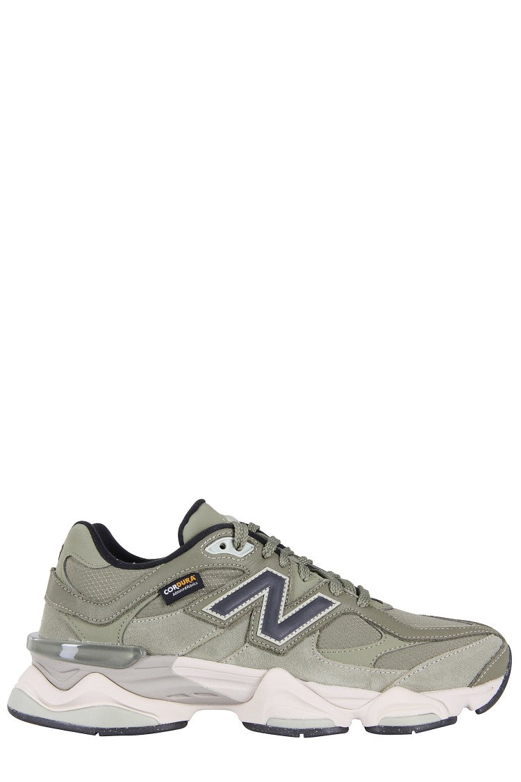 New Balance Olive Green Mesh And Suede Sneakers