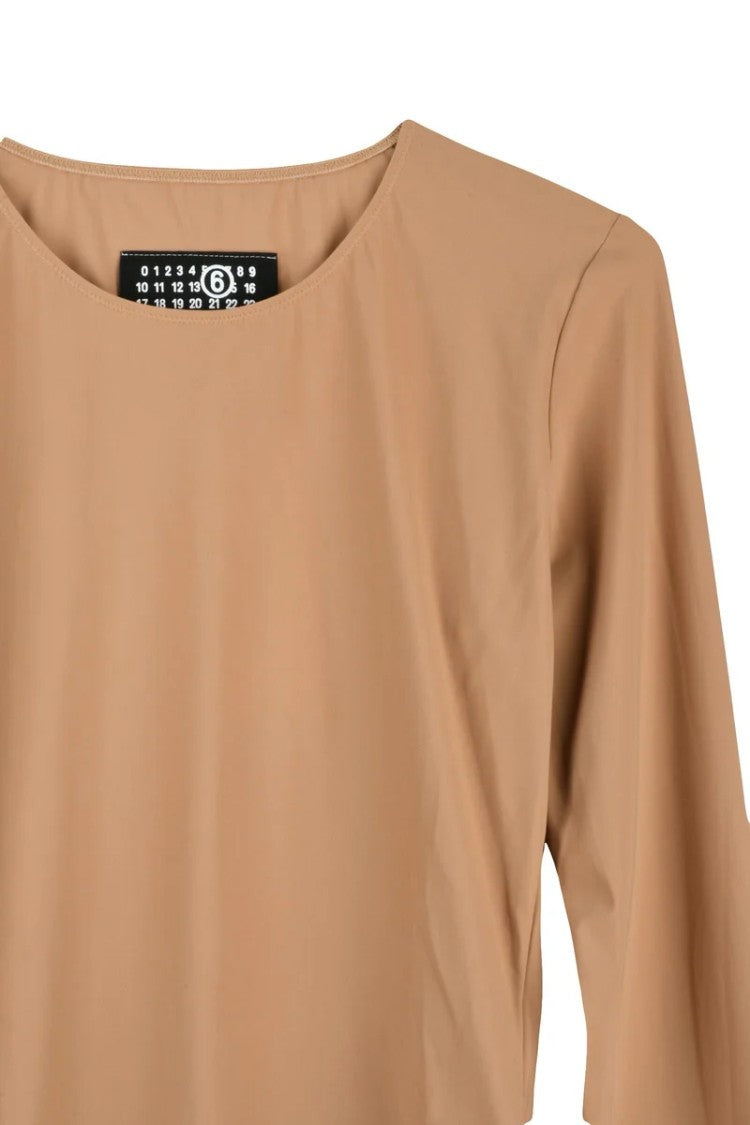 Maison Margiela Seamless Long-Sleeved Bodysuit With Round Neckline