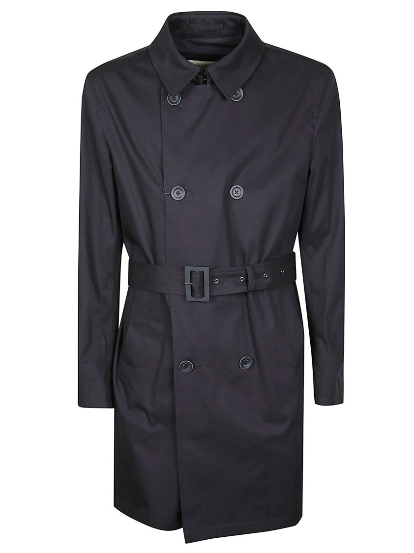 Herno Cotton Double-Breasted Trench Coat