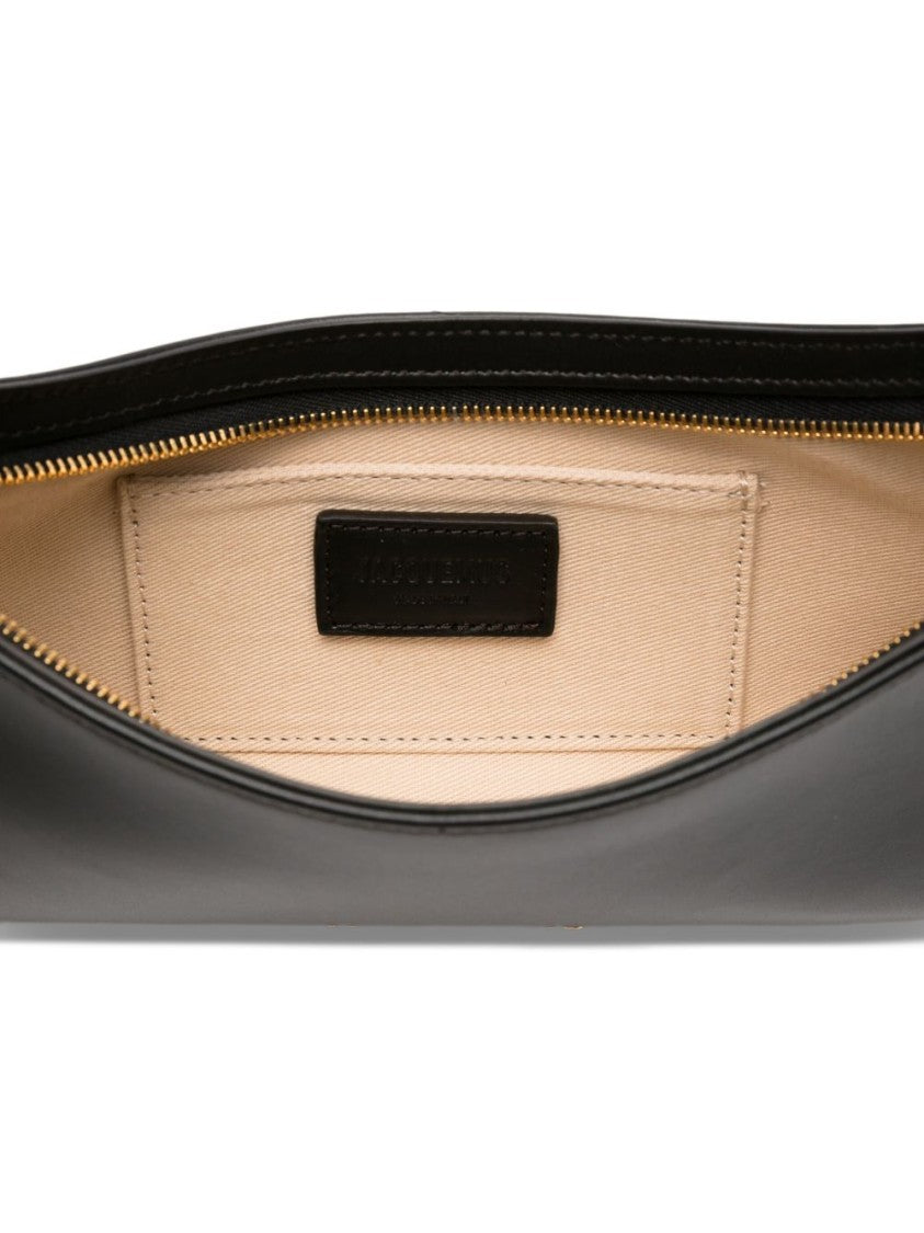 Jacquemus Silk And Nylon Elongated Black Shoulder Bag
