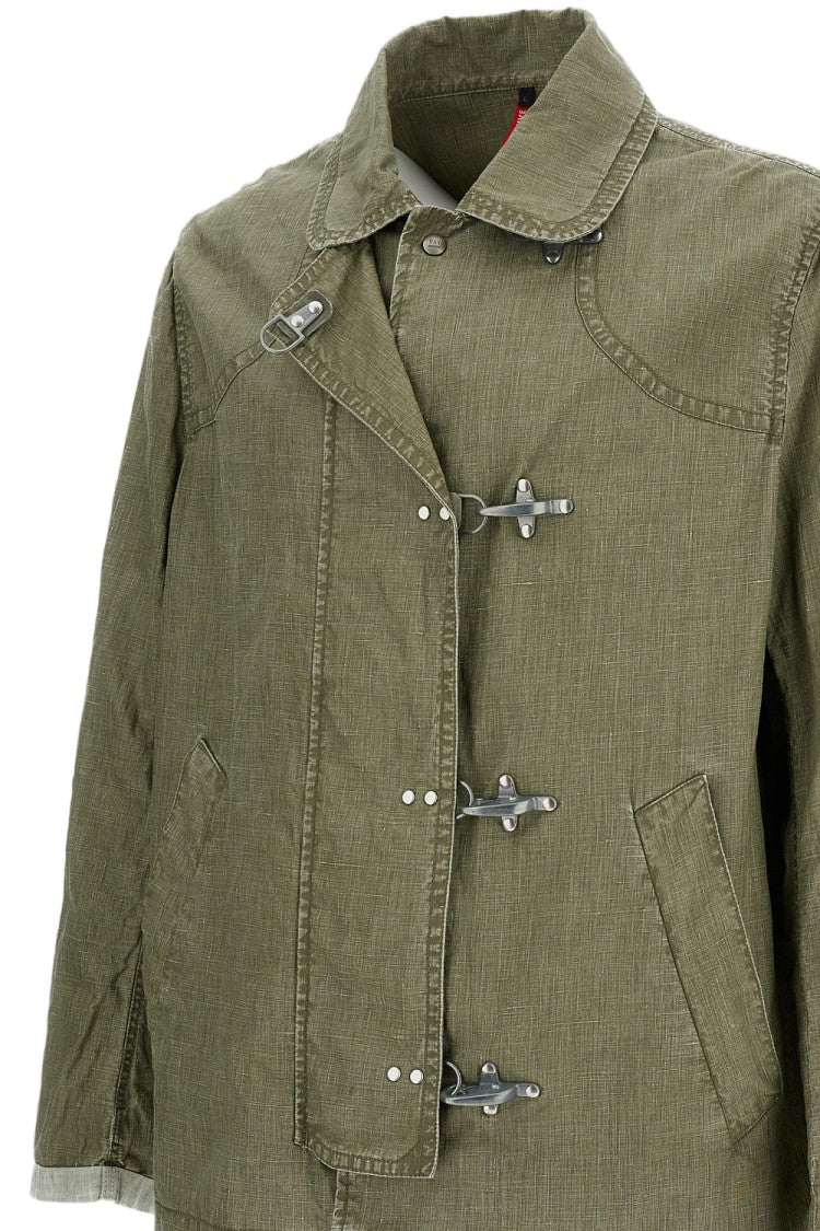 Fay Coated Linen Canvas 4 Ganci Jacket