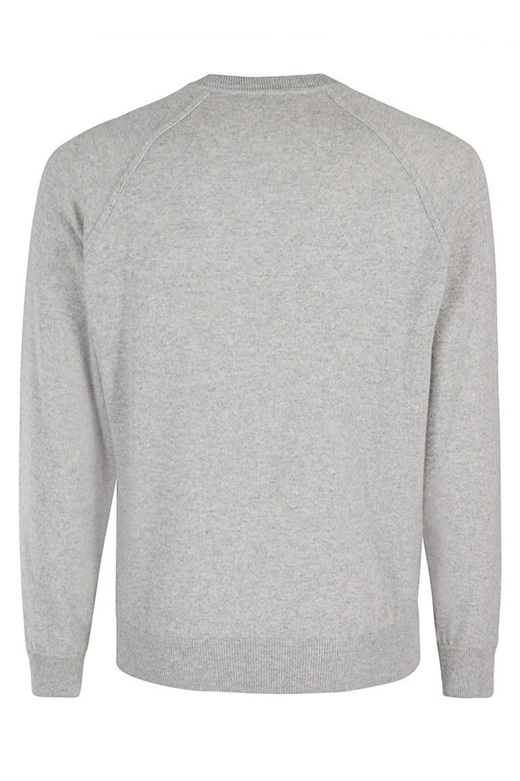 Filippo De Laurentis Classic Crew Neck Pullover In Soft Wool Blend