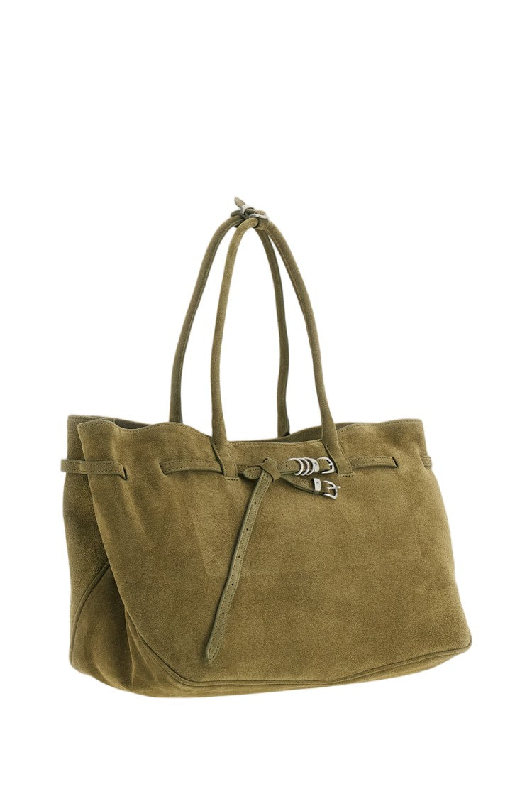 Margesherwood Green Grandma Used Large Suede Shoulder Bag