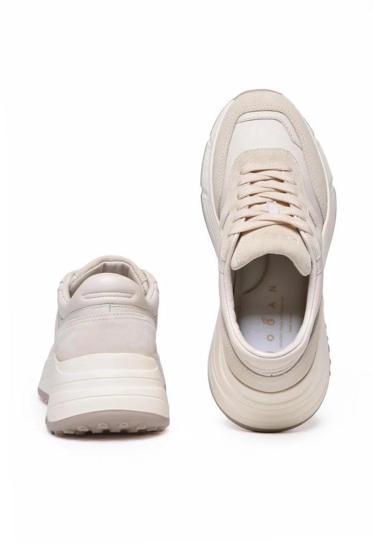 Hogan Leather Sneakers - Beige