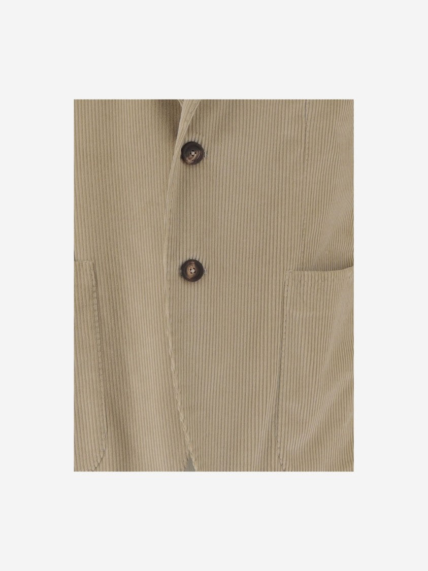 Tagliatore Single-Breasted Jacket In Stretch Cotton Velvet