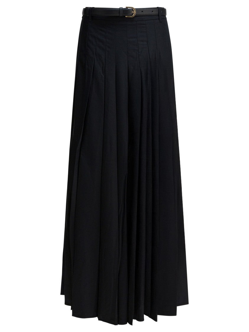 Self-Portrait Long Pleated Skirt