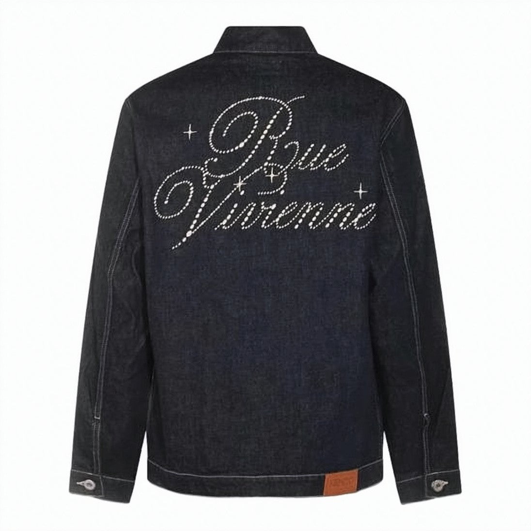 Kenzo Kimono-Inspired Open Front Denim Jacket With Tie Closure