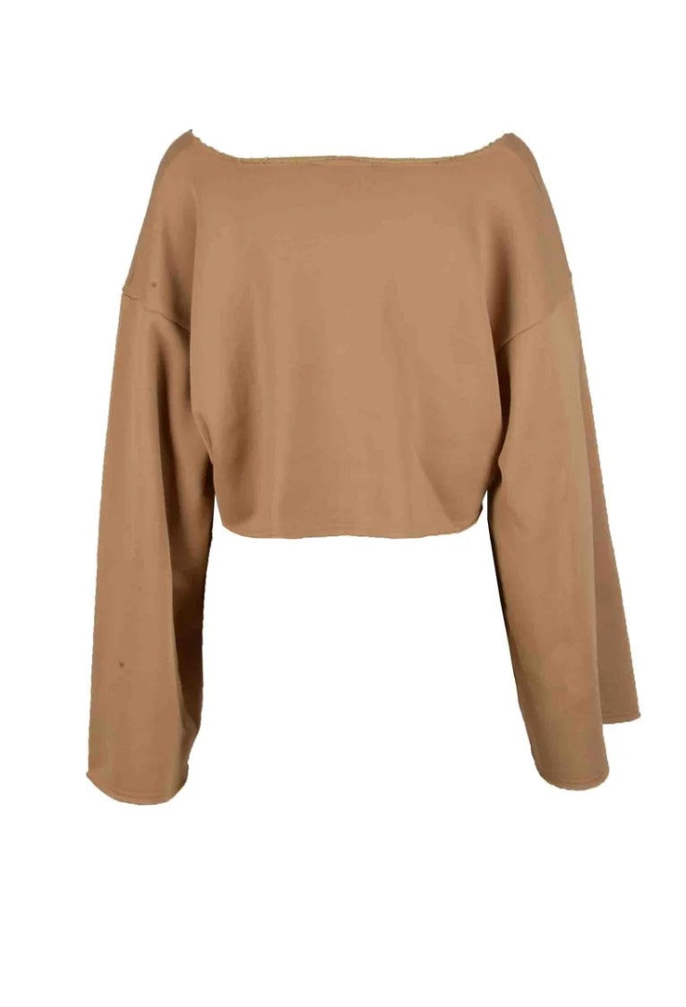 The Attico Cotton Polyamide Sweatshirt - Beige