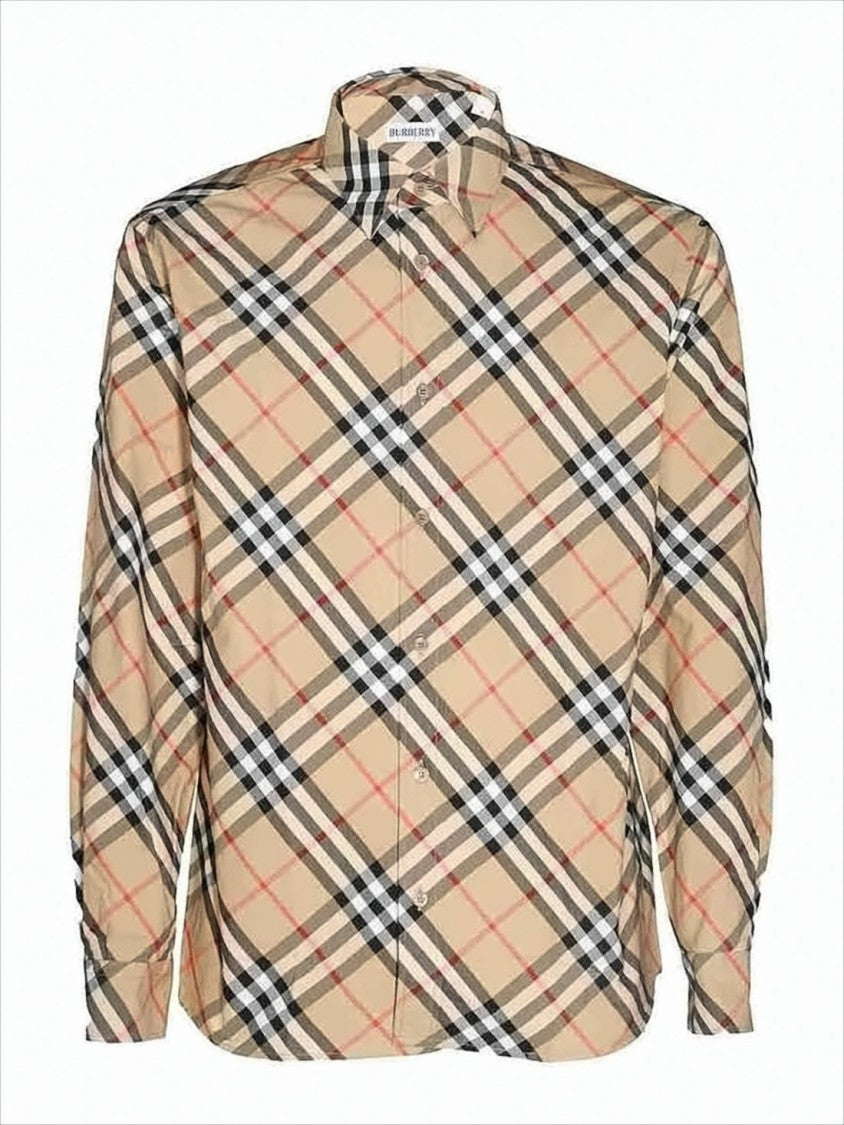 Burberry Beige Classic Check Long Sleeve Shirt