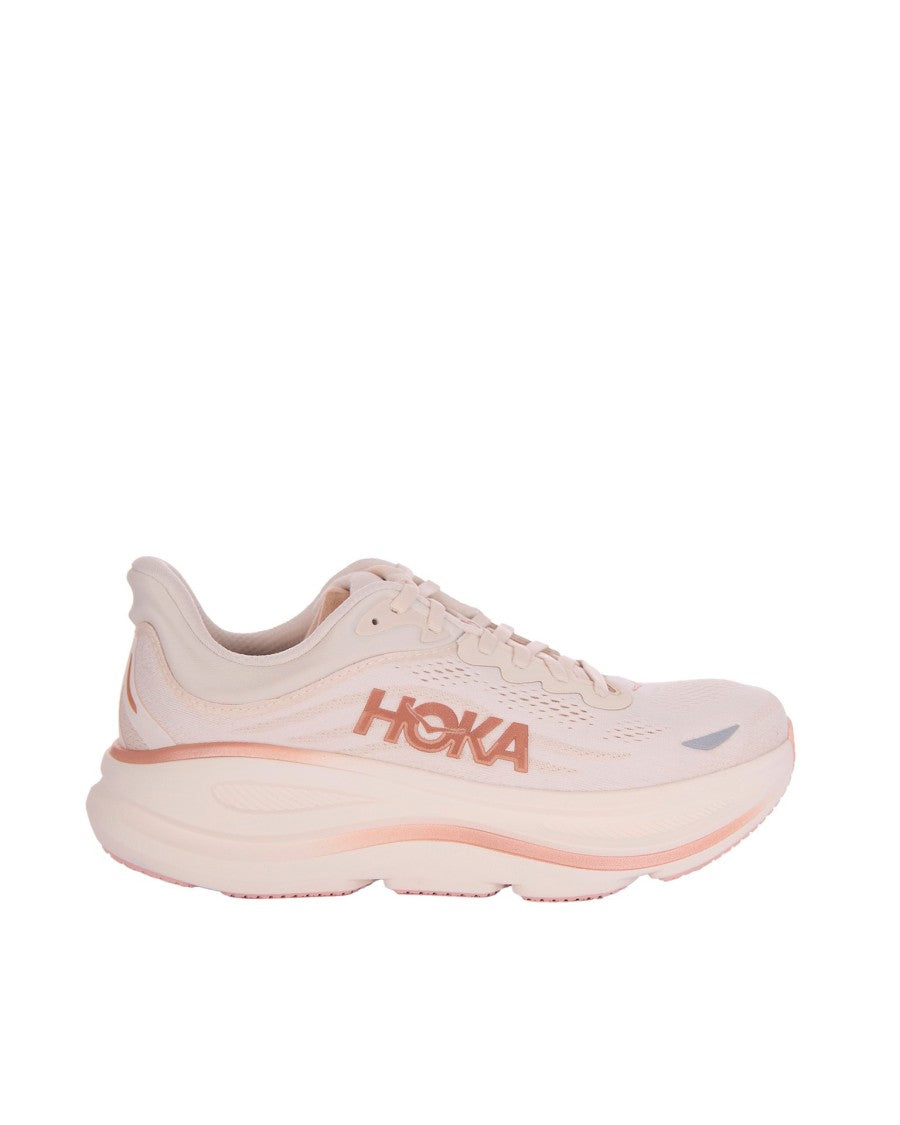 Hoka Cushioned Sneakers With 3D Collar And Rose Gold Accents