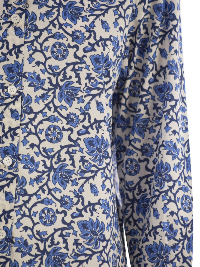 Mc2 Saint Barth Brigitte - Shirt With Flower Pattern