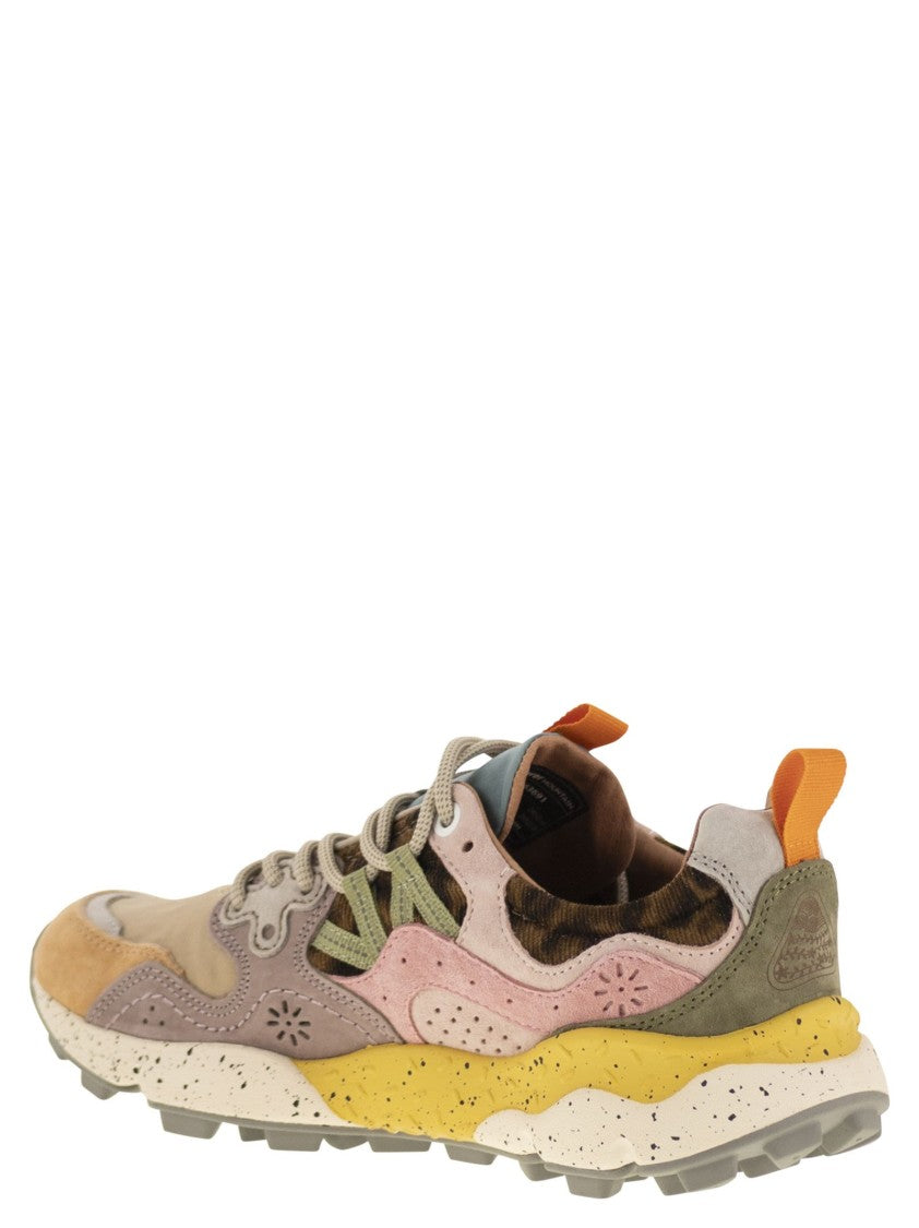 Flower Mountain Yamano 3 - Sneakers In Suede And Technical Fabric
