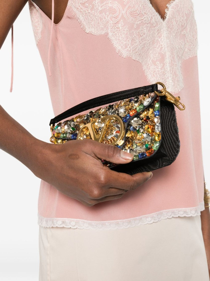 Valentino Garavani Rectangular Handbag Embellished With Multicolored Sequins