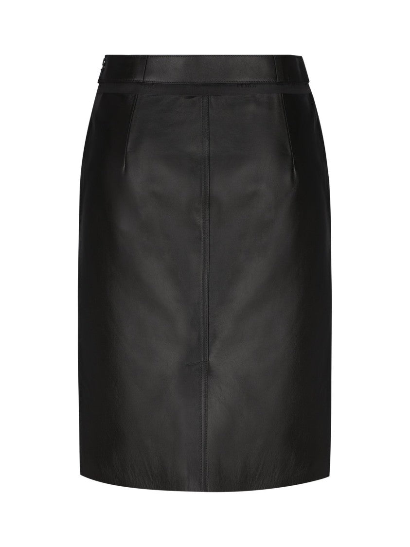 Fendi Leather Skirt