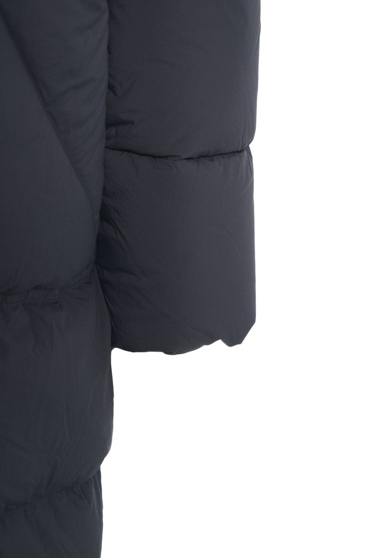 Blauer Maxi-Length Padded Coat With Voluminous Silhouette And Cozy Hood