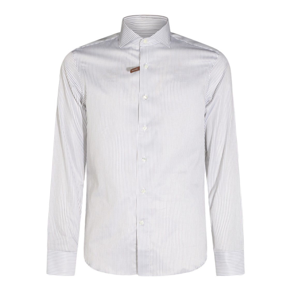 Canali Long-Sleeve Striped Tailored Shirt