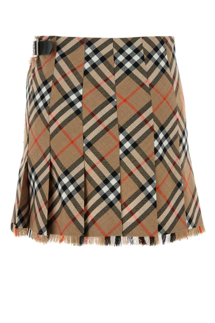 Burberry Embroidered Twill Mini Skirt