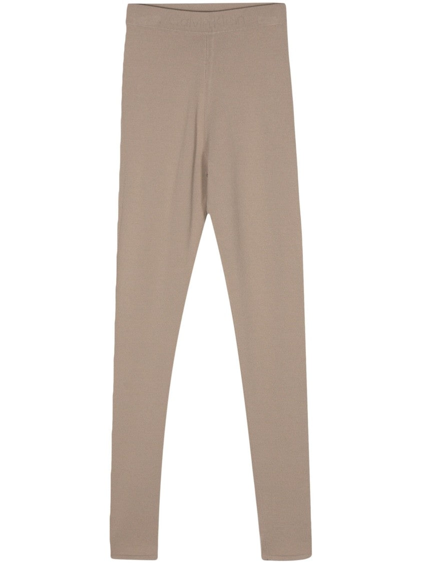Calvin Klein Full-Length Form-Fitting Leggings With Smooth Texture