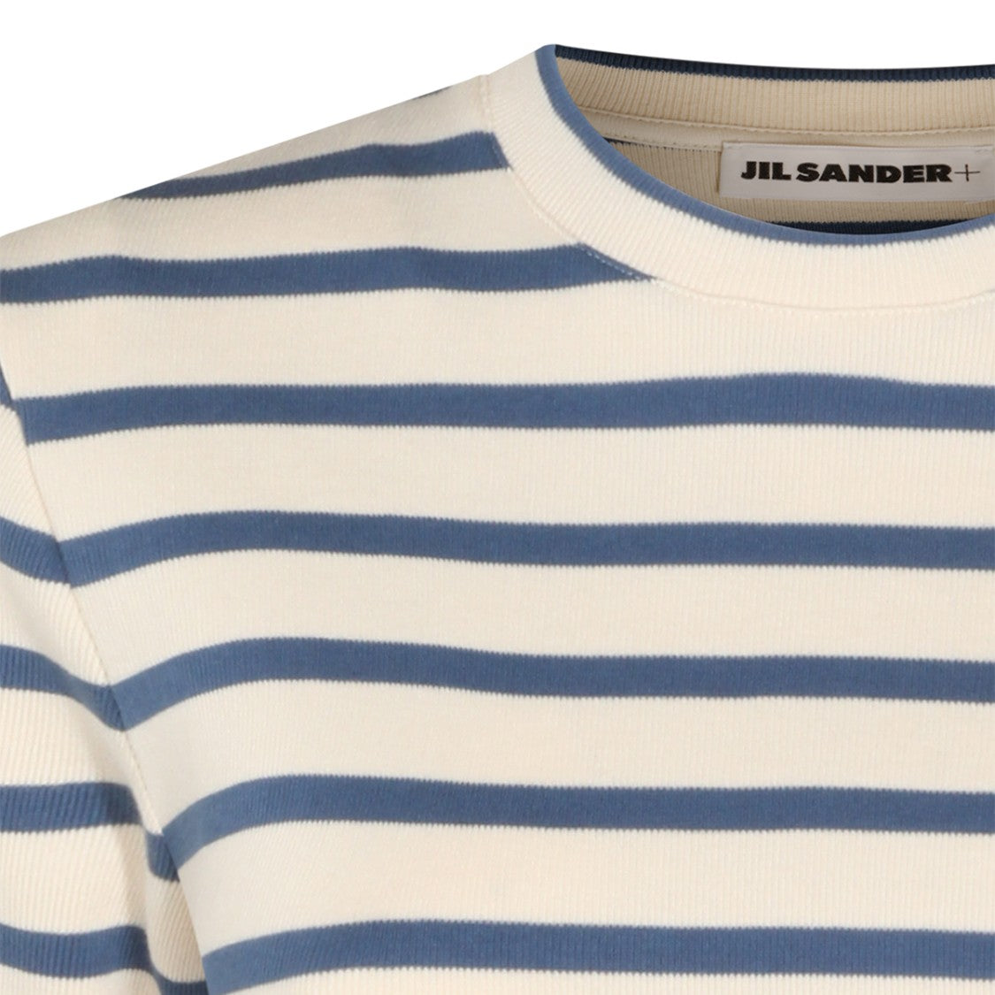 Jil Sander White And Blue Cotton T-Shirt