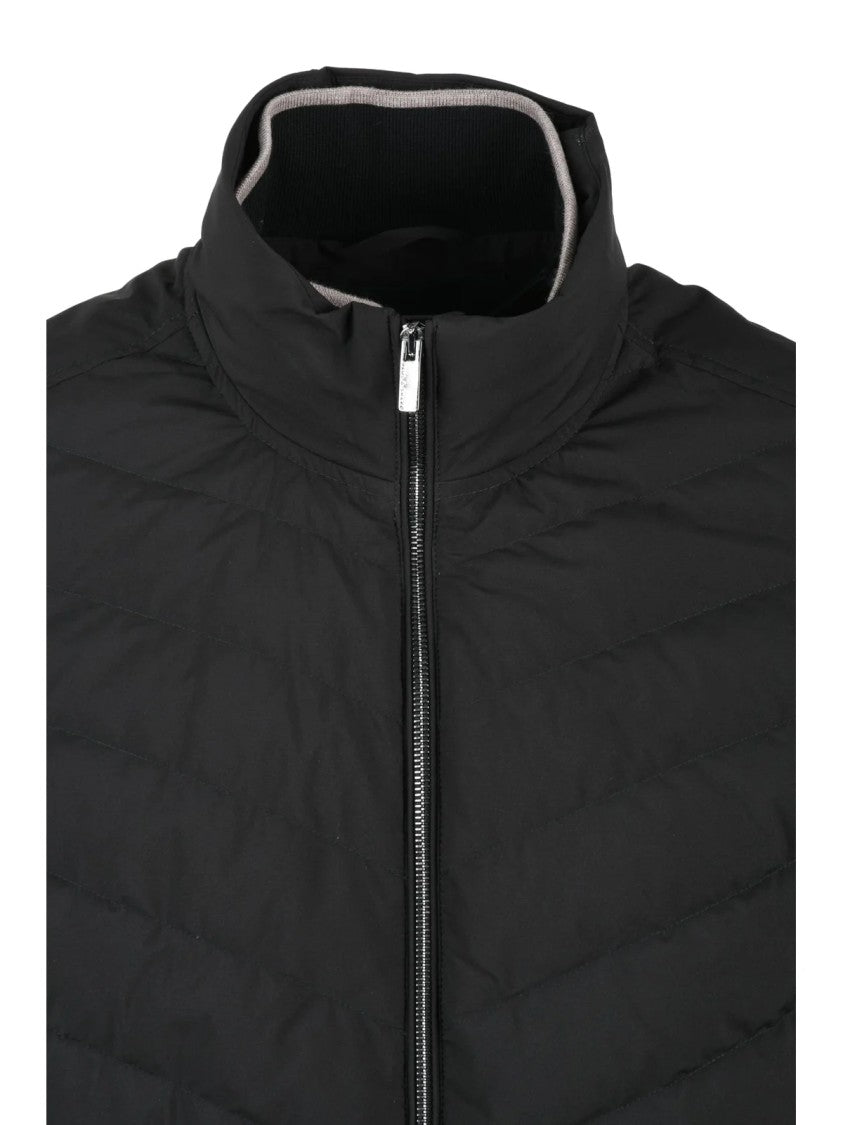 Paul & Shark Black Polyester Centogrammi Down Jacket