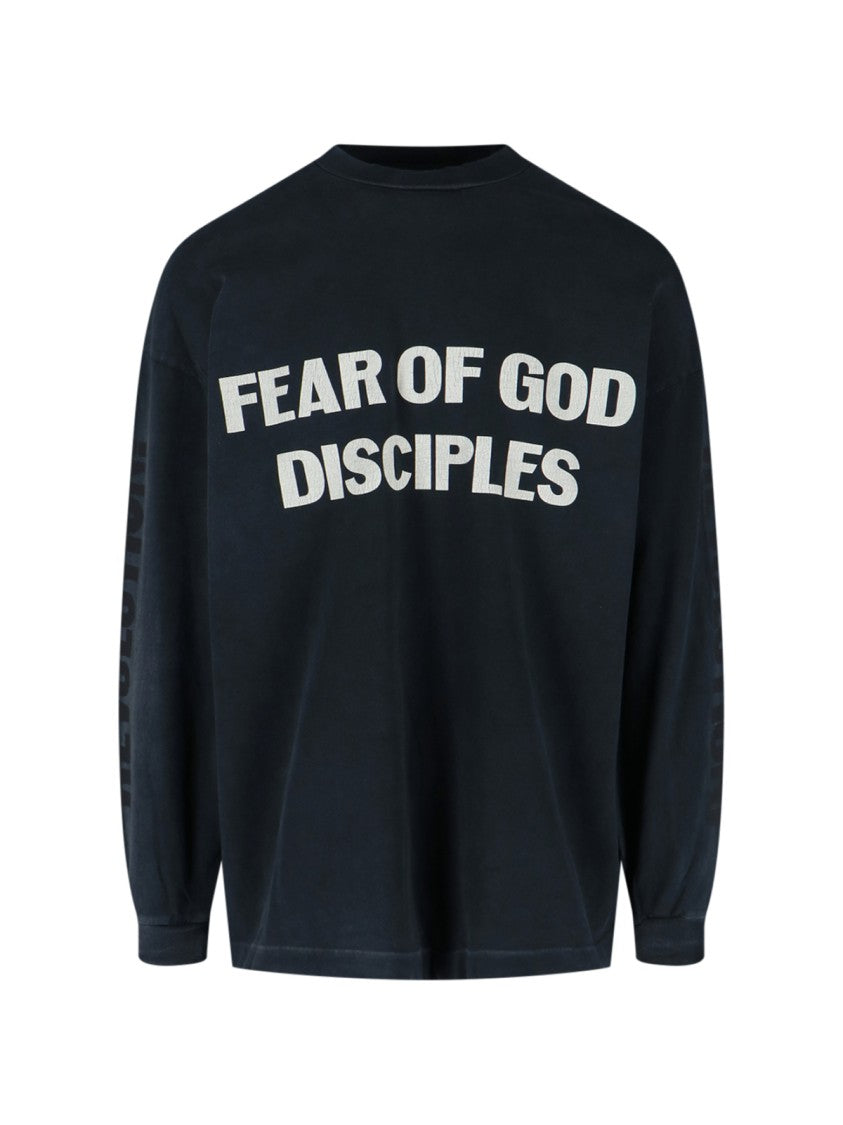 Fear Of God "Disciples" T-Shirt, In Black Cotton, Crew Neck