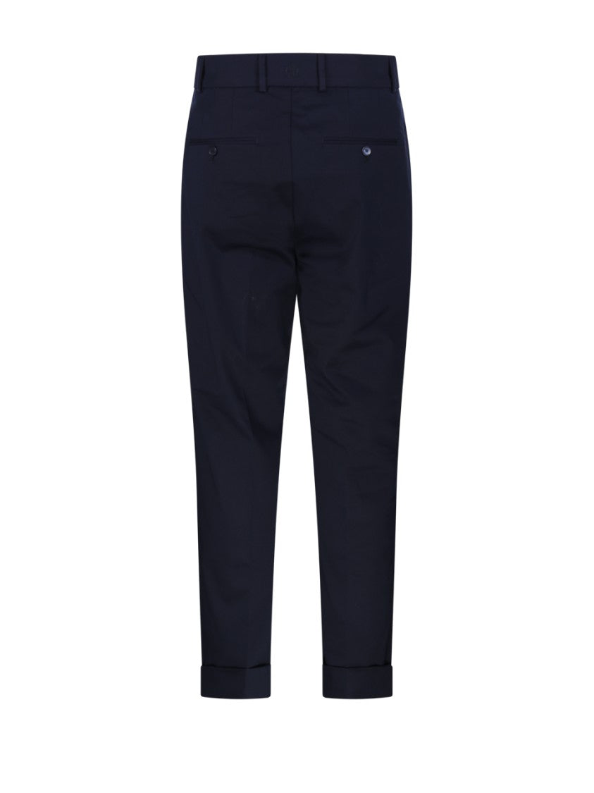 Marco Coppola Tailored Black Pants With Double Pleat Design