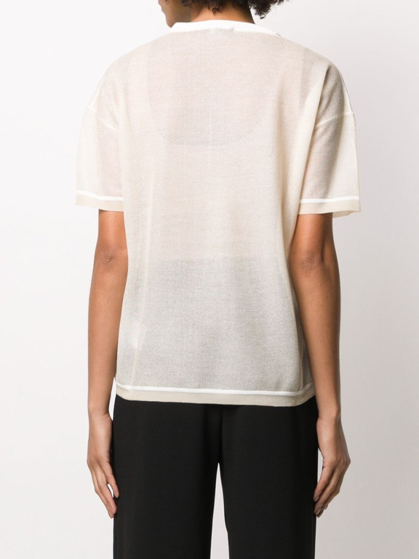 Kenzo Tiger Logo Mesh Knitted T-Shirt