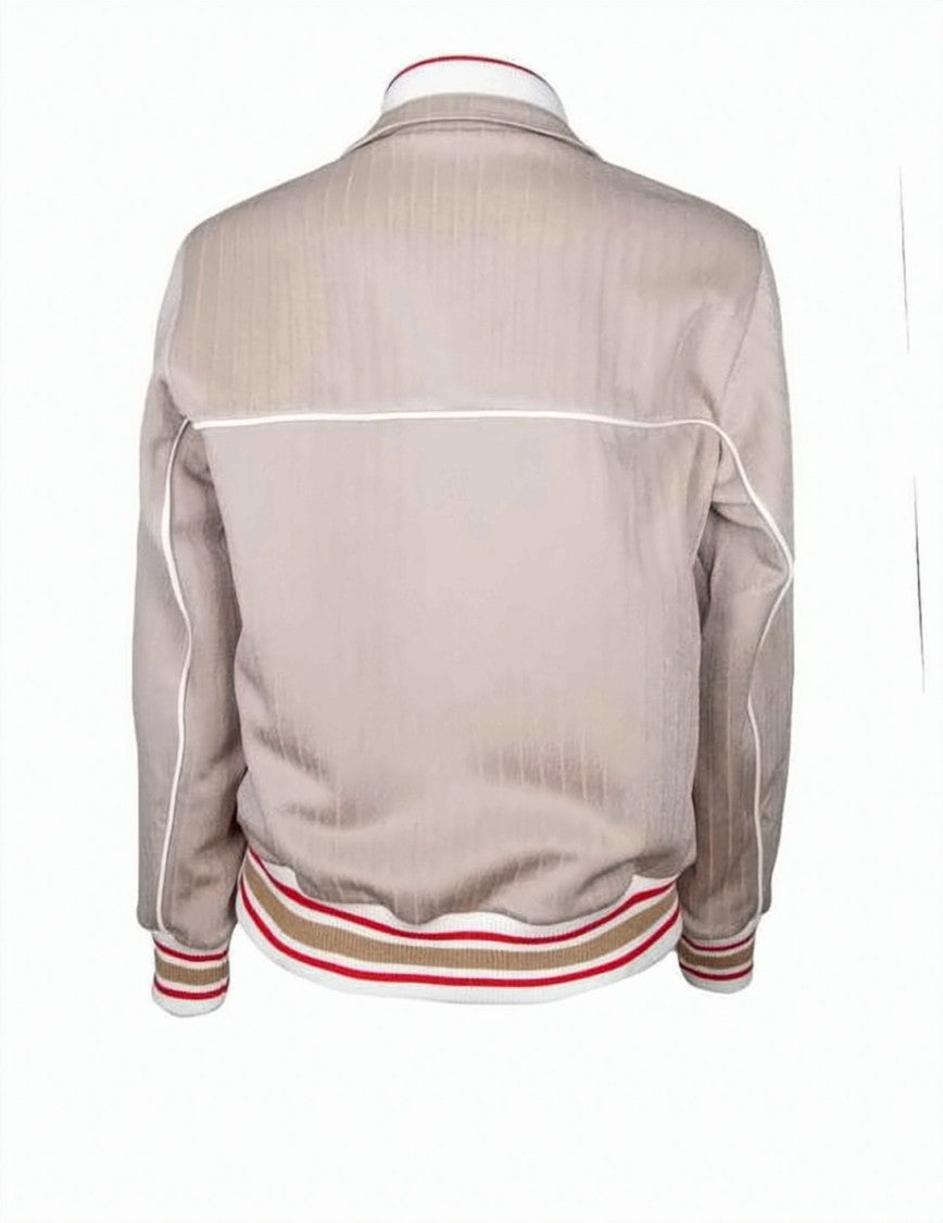 Golden Goose Zip-Up Polyester Jacket With Ribbed Accents