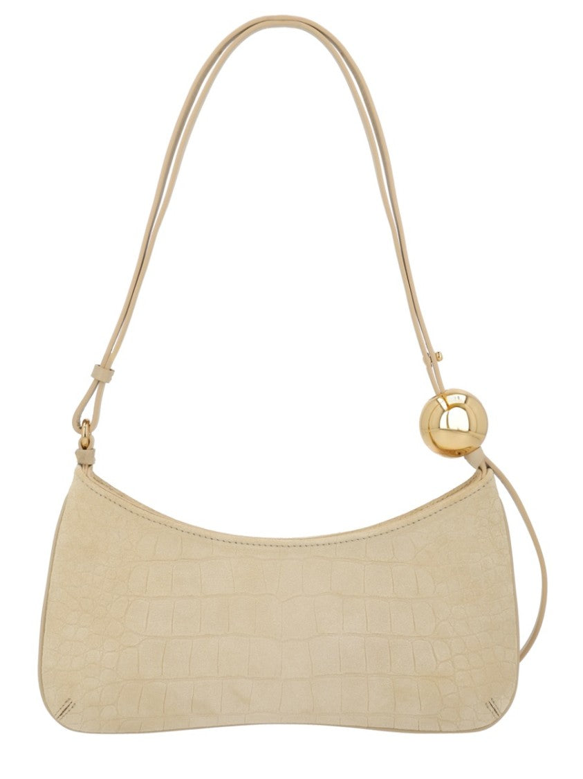 Jacquemus Black Bisou Perle Textured Cotton Shoulder Bag