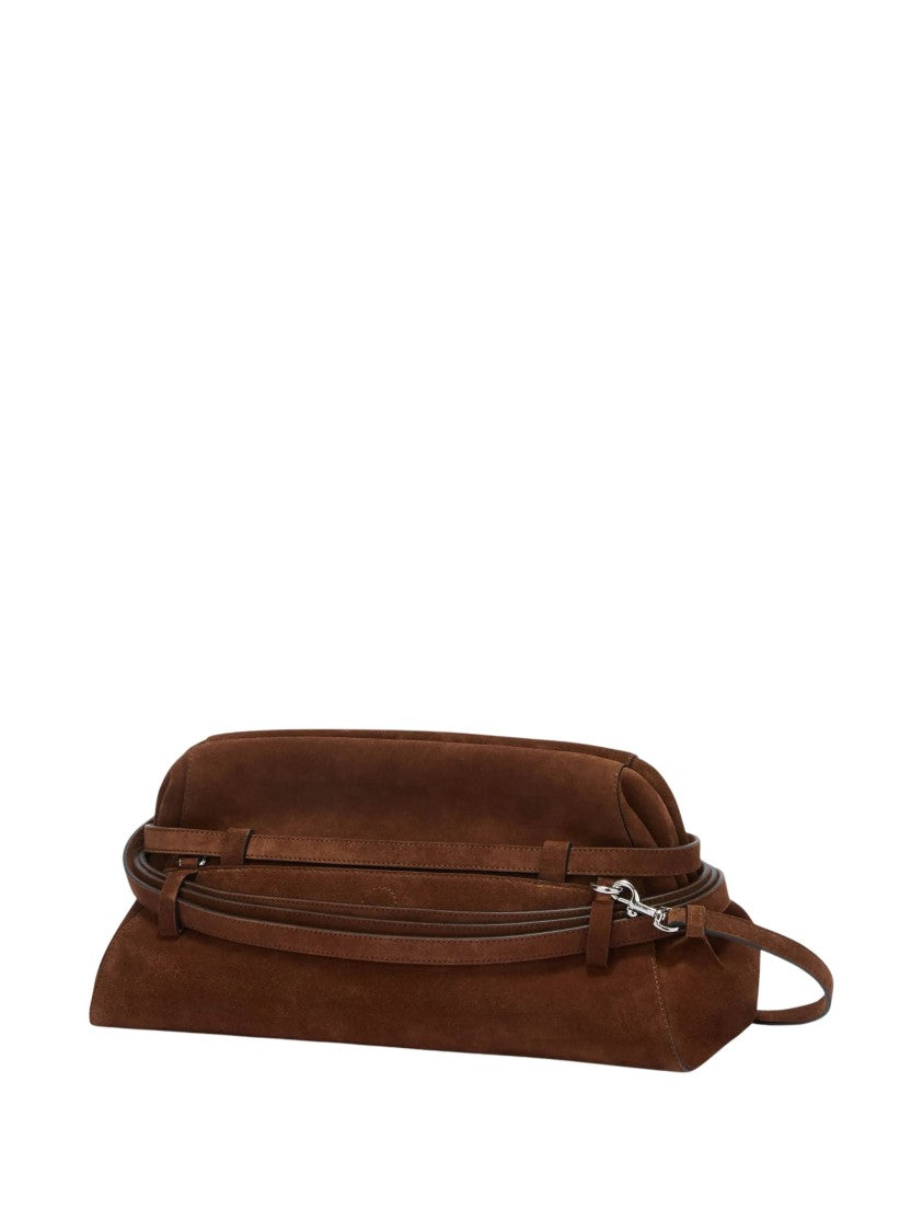 Moschino Borsa Crosta Suede Shoulder Bag